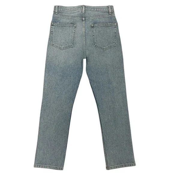 Reformation Liza High Rise Straight Cropped Jeans Montego Distressed Size 28 - Picture 5 of 10